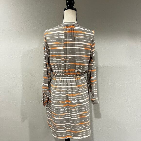 Long sleeve striped midi dress - Picture 6 of 14